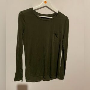 Prana Olive Green Long Sleeve Top small‎